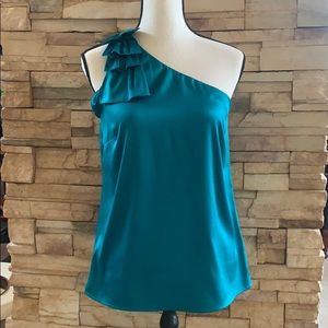 The Limited Emerald Green 1 shoulder blouse